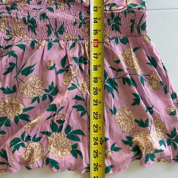 NWT! Floral V-Neck Wide Smock Elastic Waist Top Size 14-16 or 1X - Picture 7 of 8